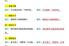 【2025秋新版】四年级上册语文病句必考八大类型