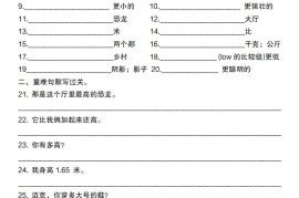 【英语】【人教pep版】2025春六下英语重点词句默写闯关单