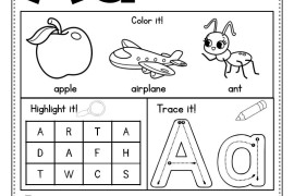 二升三暑假英语字母涂色点阵书写学习单26页-三上英语