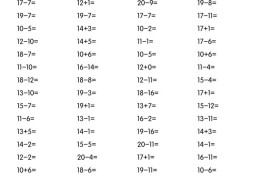 一年级下册数学20以内加减法天天100题