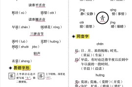 三上语文-重点必背清单《知识识记与方法要素》必考