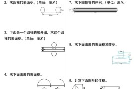 六年级下数学圆柱与圆锥专项练习