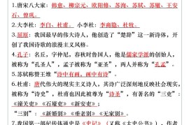 【2025秋新版】五升六年级语文上册必背必考文学常识汇总