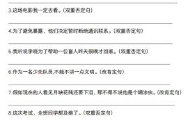 六年级下语文六大句型期中考点专项