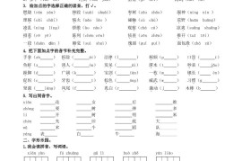 三上语文-生字专项练习题