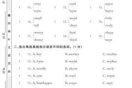 四年级下英语期末语音与词汇复习《人教PEP版》