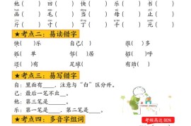 一下语文第三单元考点总结（含练习6页）