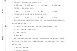 24-25三下语文期末试卷一（含答案14页）
