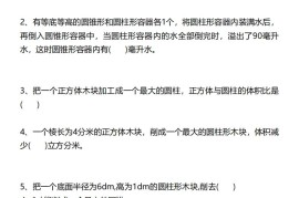 六下数学重难点圆柱专题培优20页