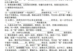 25学年五下语文四大专项考点精炼（专题三：精彩句段解析）