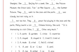 【2025秋新版】九年级英语上册：完形填空期末复习过关练习（5篇）