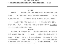 【第七单元情境题单元自测单（有答案）】五下语文