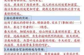 六年级语文上册词句段运用阅读知识点必背