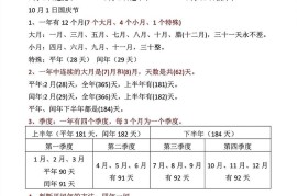 三年级下册数学《年日月》知识点汇总