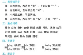 语文五年级下册期中复习知识要点