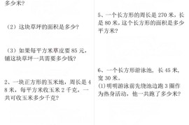 三年级下册数学面积专项【十大考点】