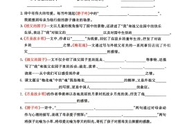 五年级下语文《课文积累填空》期中整合归类卷，考查1-4单元