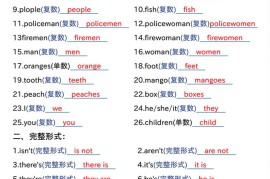四年级上人教PEP版英语重点按要求写单词（答案）