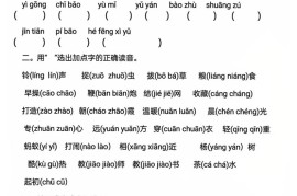 一下语文第五单元易错题