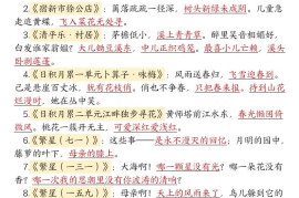 【期末复习必考知识点（十大高频考点归纳）】四下语文
