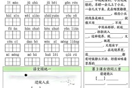 六上语文课内1-8单元基础知识默写单8页