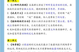 【2025秋新版】二年级语文上册必背课文内容重点梳理