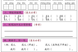 新一下语文期末复习冲刺21天空白版