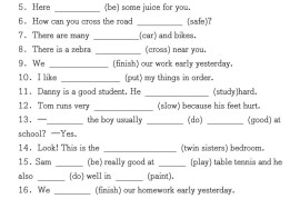 《小升初英语易错专项特训：用单词的正确形式填空》