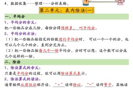 二年级下册数学期末重点知识汇总