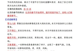 六下语文全册课内重点梳理汇总43页
