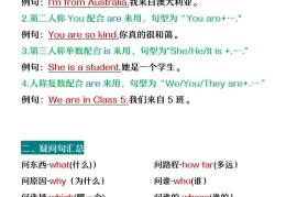 【2025秋新版】四年级上册英语重点英语语法总结