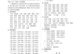 （部编版）三年级语文上册知识盘点