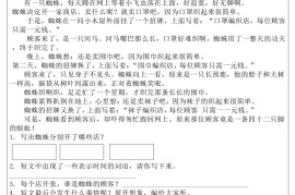 二年级下语文【基础知识+阅读理解小练单】