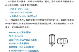 六年级下数学圆柱与圆锥易错应用题