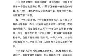 五上语文1-8单元习作范文汇总