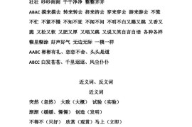 三上语文-词语积累汇总复习