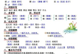 25秋二上语文暑假预习知识晨读单（35页）