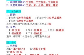 三下数学面积知识点与考点