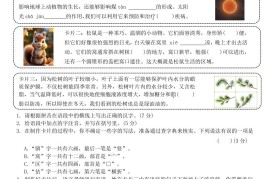 五上语文第五单元情景卷+答案8页