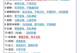 【2025秋新版】四年级上册语文人物、事物特点及蕴含人文素养