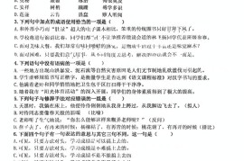 《小升初语文期末真题训练》