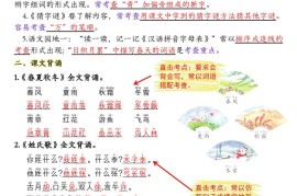 25新一下语文1-8单元考点知识背记（32页）