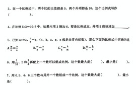 六下数学《期中期末常考比例的重点题型》