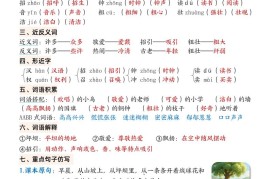 25秋三年级上册语文1-26课必背知识晨读单（35页）
