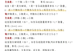 《分数应用题题型理论总结》六下数学【北师版】