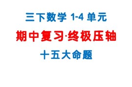 三下数学期中复习·终极压轴版（原卷版）苏教版8页