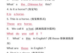 【2025秋新版】六年级上册英语必考句型转换