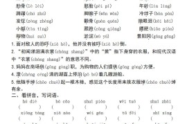25学年五下语文四大专项考点精炼（专题一：字词句段）