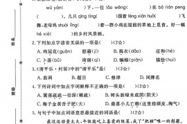 四年级下语文第一单元测试卷