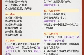幼小衔接一年级数学上册暑假必背公式